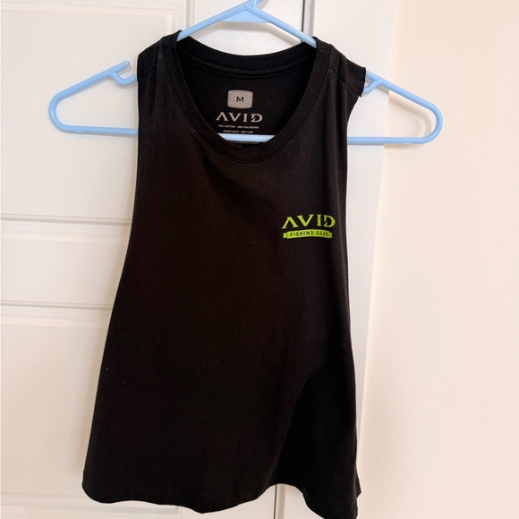 Avid Fishing “On the Rocks” black crop tank Medium NEW - Picture 3 of 7